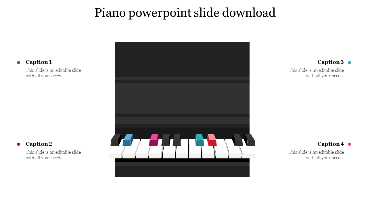 Editable Piano PowerPoint Free Slide Download Immediately